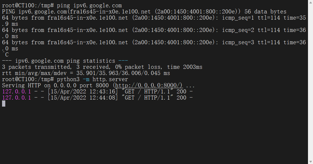 为啥LXC里只有一半的IPV6