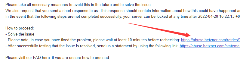 收到Hetzner发的mac滥用邮件了