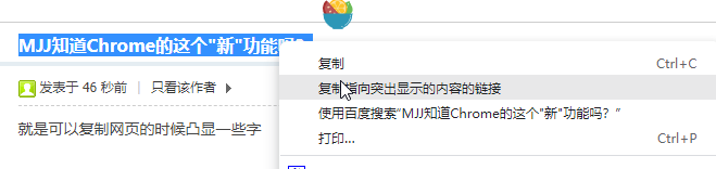 MJJ知道Chrome的这个&quot;新&quot;功能吗？