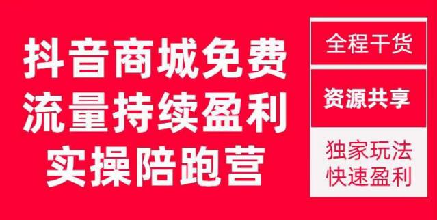 抖音商城搜索持续盈利陪跑成长营，抖音商城搜索从0-1、从1到10的全面解决方案-178分享