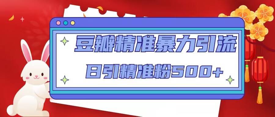 豆瓣精准暴力引流，日引精准粉500+【12课时】-旺仔资源库