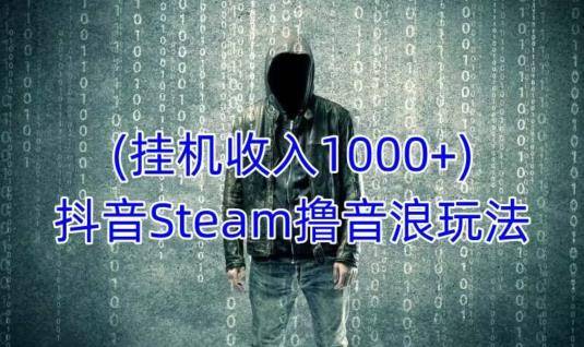 抖音Steam撸音浪玩法，挂机一天收入1000+不露脸 不说话 不封号 社恐人群福音-旺仔资源库