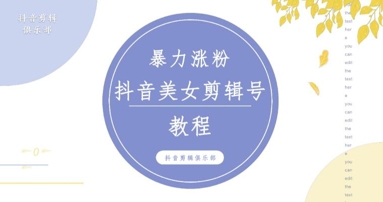 抖音快手暴力涨粉美女混剪视频教程，百分百过原创图片教程！附带违规申诉方法-旺仔资源库