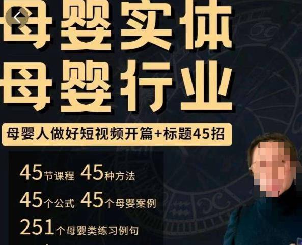 母婴行业短视频开篇+标题45招，​如何在短视频中写一个吸引人的开篇加标题，让你的视频被更多人爱看-旺仔资源库