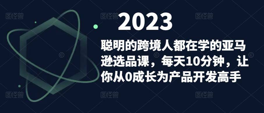 聪明的跨境人都在学的亚马逊选品课，每天10分钟，让你从0成长为产品开发高手-旺仔资源库