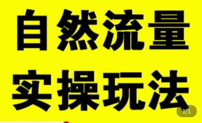 拼多多自然流量天花板，拼多多自然流的实操玩法，自然流量是怎么来的，如何开车带来自然流等知识-178分享