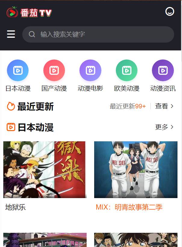 番茄TV影视主题_苹果CMSv10模板